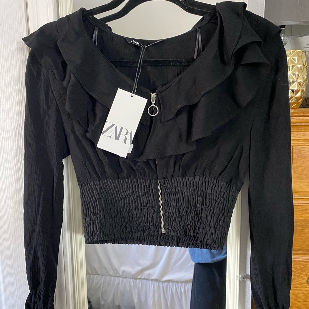 Zara Zip Up Top